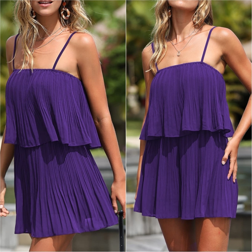 Luella Ruffle Romper - Purple